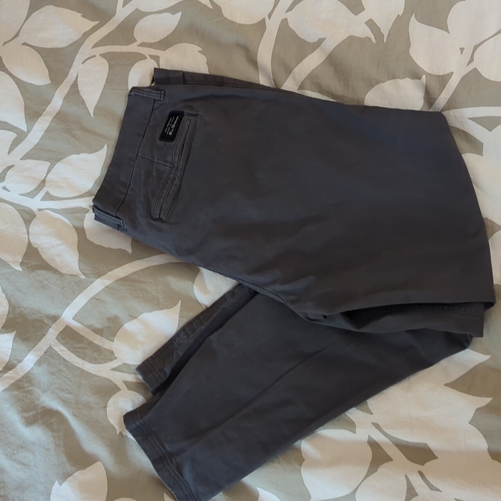 Ben Sherman Charcoal Pants - Stretch, 34 X 30, Slim Fit